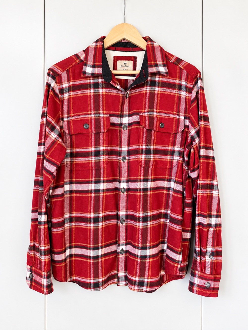 Wind River Heritage Red Plaid Flannel Shirt Men’s M Button Front